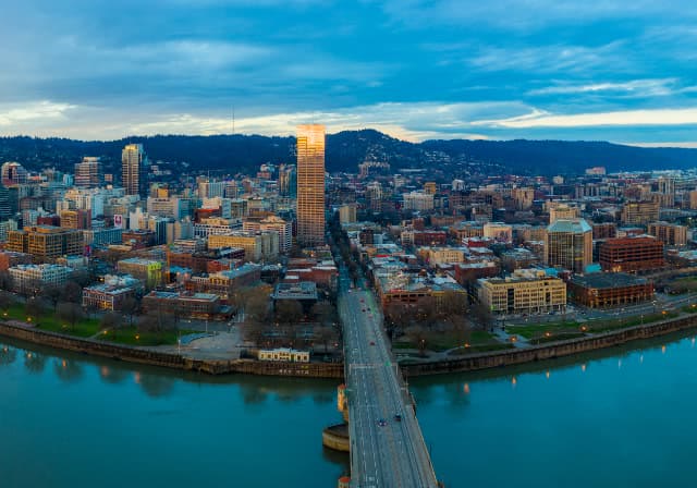 Panoramic view of the Portland skyline